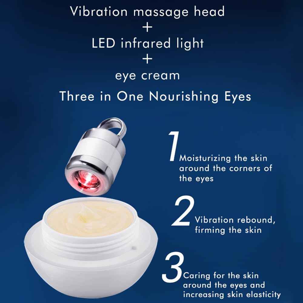 Retinol Eye Cream, containing hyaluronic acid and EUGLENA GRACILIS, 1.76 ounces, vibration induction, brightening and smoothing the eyes, smoothing the skin, moisturizing, suitable for all skin types