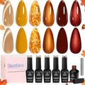 Beetles Fall Gel Nail Polish Set - 6 Colors with Blazing Elegance Finish, Autumn Collection