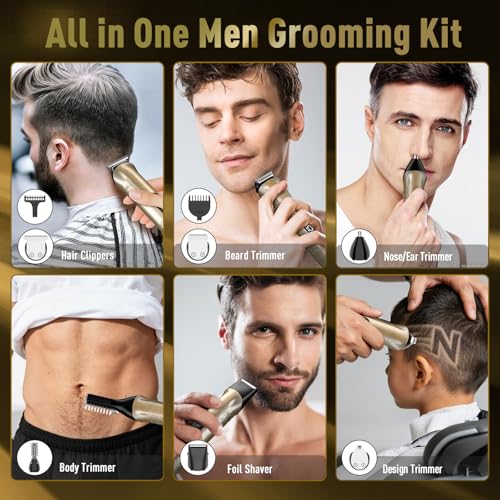 Solati Professional Beard Trimmer Kit - Waterproof Hair Clipper for Men