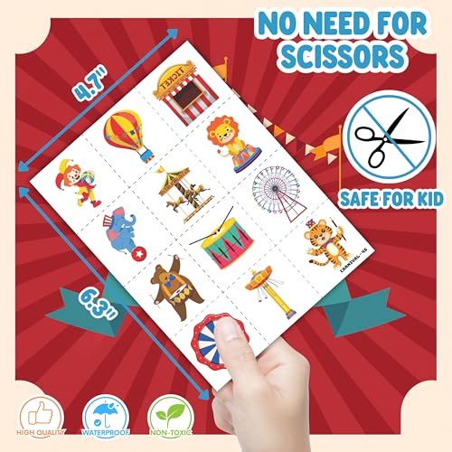 Carnival Party Favors Set - 72 Pieces Slap Bracelets & Temporary Tattoos