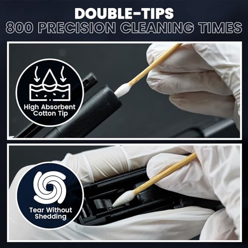 Gun Cleaning Swabs Double-Ended 6" Lint-Free (400/800 Count)