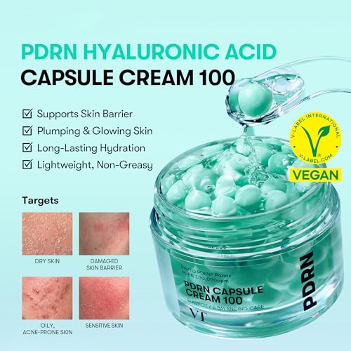 VT Cosmetics PDRN Capsule Cream 100, 1.69 fl oz — Anti-Aging, Hydrating Skin Care
