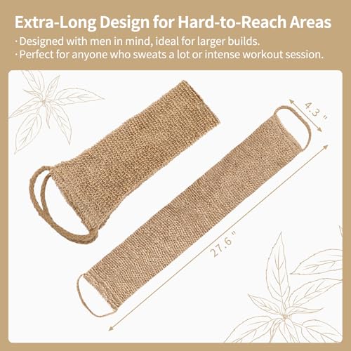 Natural Jute Back Scrubber for Deep Exfoliation & Acne