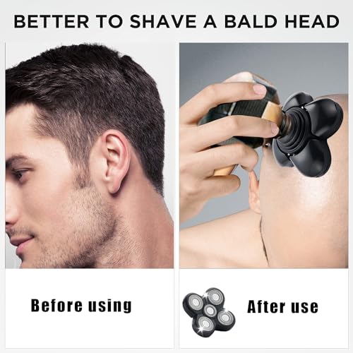 Shaver Replacement Blades Compatible with Freedom Head Shaver Kit, 5 Head Replacment Shaver Heads for Bald Men Head and Face Electric Razor Shaver Head (Heads/2PCS)