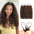 Coliki Burmese Curly Human Hair Crochet Extensions 3 Pack 18 Inch #4 Chocolate Brown