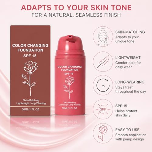 Korean Color Changing Foundation for Mature Skin - Hydrating & Lightweight