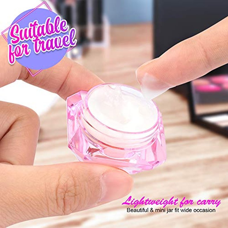 40 Pcs Acrylic Cosmetic Containers - 3g Travel Pots in 8 Colors