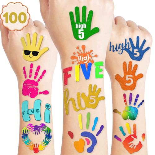 Hi Five Temporary Tattoos 5th Birthday Party Favors 100 PCS