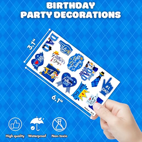 96 PCS Father's Day Temporary Tattoos - Super Dad