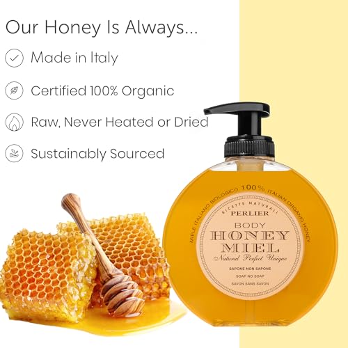 Perlier Honey Miel Delicate Liquid Soap Nourishing formula for face, hands, body - 300ml