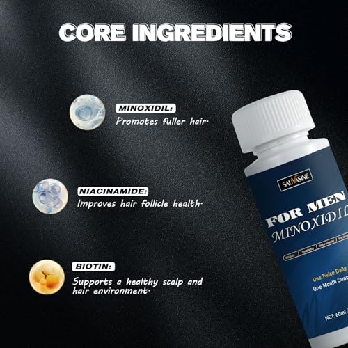 5% Minoxidil Hair Growth Serum for Men & Women - 3 Bottles