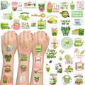 152-Piece Matcha Temporary Tattoos - 20 Sheets Party Favors