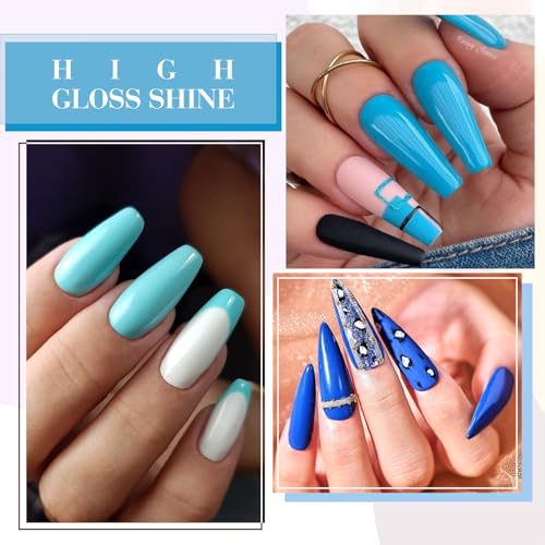 CANNI Navy Blue Gel Nail Polish Set - 6 Pack 9ml HEMA-Free Long Lasting Manicure (Variation: 2313-Blue Ocean)