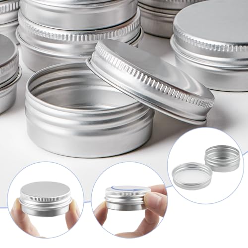 TUZAZO 12-Pack 0.5oz Aluminum Tin Containers with Lids & Labels - Cosmetic & Art Storage