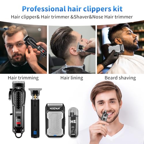 HIENA PRO Cordless Hair Clipper & Grooming Kit for Men