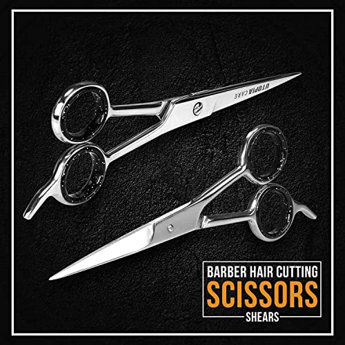 Utopia Care Sharp Hair Cutting Scissors Professional Barber Scissors 6.5 Inch, Left Handed Shears Hair Scissors for Women Kids Men Grooming Shears Scissors, Barber Shears Haircut Scissors, Silver