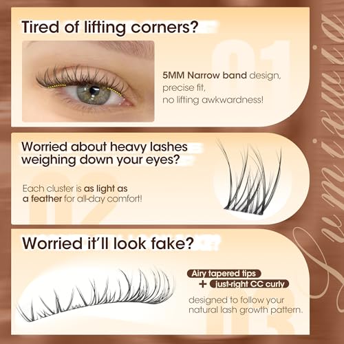 Natural Lash Clusters 8-12MM Wispy Spider Eyelash Extensions