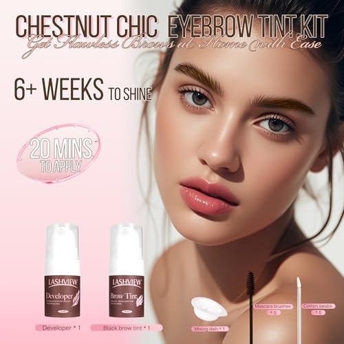 Lashview Eyebrow Tint Kit - 6-Week Long-Lasting Brow Color