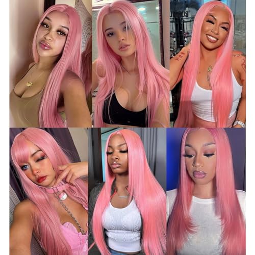 FuivJuix Pink Straight Human Hair Bundles - 26, 28, 30 Inch