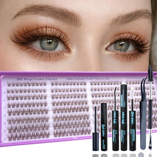 Wispy Lash Clusters Kit - 320 Pcs C Curl Individual Eyelashes 10-16mm