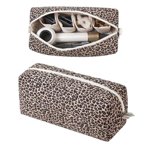 Quilted Cotton Hair Dryer Organizer Bag with Compartments