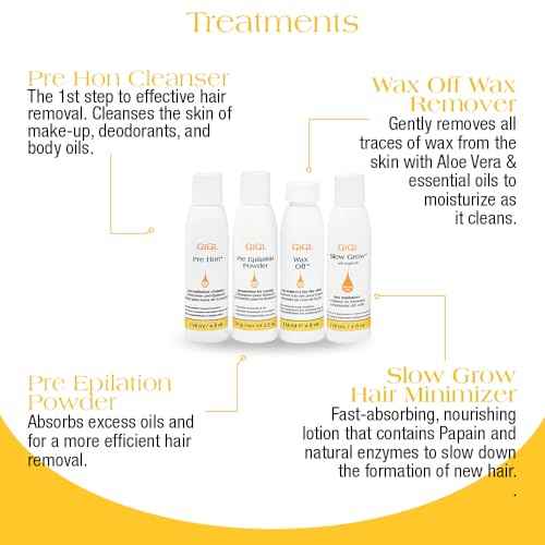 GiGi Student Starter Waxing Kit - All-Purpose Honee Hair Removal Wax Kit with Wax Warmer, Pre & Post Care, Muslin Strips, and Applicators - At-Home & Salon Use for Face, Body, Arms, and Legs