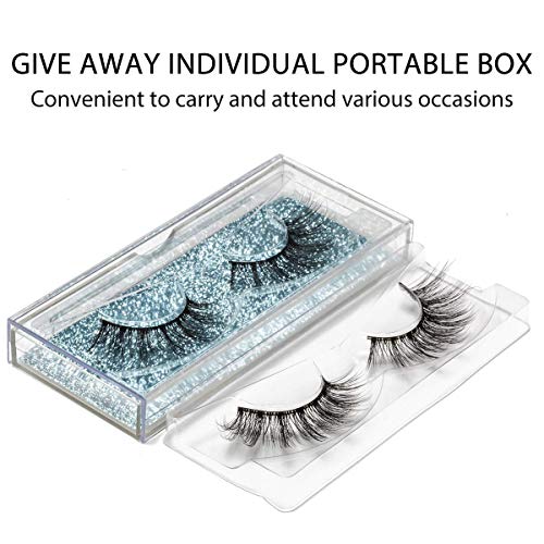 DYSILK Mink Eyelashes Faux 6D Natural Volume False Eyelashes 5 Pairs and Mink Lashes Faux 10 Styles Mixed Fake Lahses