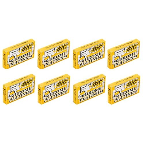 40 Bic Chrome Platinum Double Edge Razor Blades