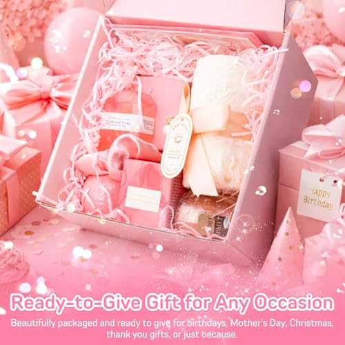 Birthday Gifts for Women,Pink Spa Gifts, Sometime You Forget You're Awesome Self Care Gift Box for Best Friend, Mom, Aunt, Wife, Girlfriend, Colleague, Sister, Inspirational Gift Set Box for Coworker