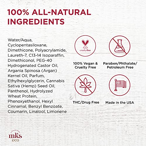 MKS eco, Original Scent - Split End Mender & Preventer - Moroccan Argan Oil, Hemp Seed Oil - Vegan & Cruelty Free