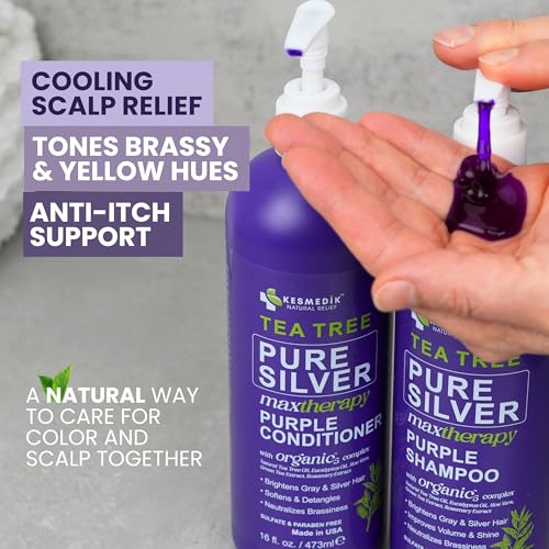 Purple Shampoo & Conditioner Set for Blonde Hair