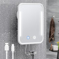 Gospire Heated Fogless Shower Mirror with Light & Razor Holder