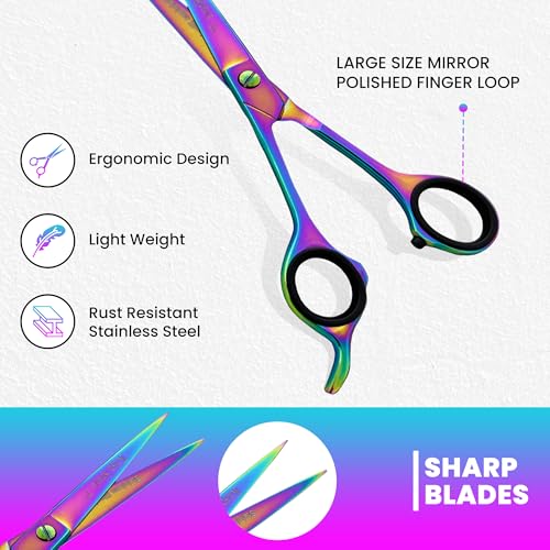 Krisp Beauty 7" Professional Barber Scissors - Stainless Steel Hair Shears