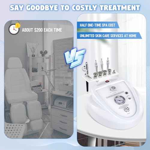Upgraded 2 IN1 Diamond Microdermabrasion Machine, Beauty Star Professional Diamond Dermabrasion Facial Devices System at Home, Face Pore Cleansing Tool(65-68cmHg Vcuum Suction)