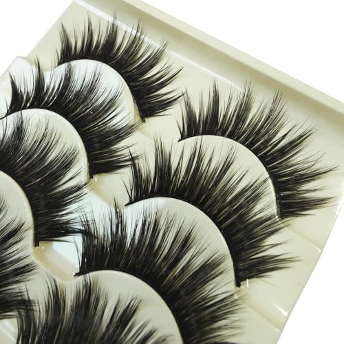 5 Pairs Black Thick Makeup Natural False Eyelashes Eye Lash Long Handmade Soft False Eyelashes