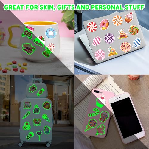 96 Glow in the Dark Candy Temporary Tattoos for Kids
