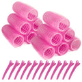 12 Pack Self-Grip Hair Rollers for Women, 24mm
