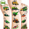 96 PCS Lawn Mower Temporary Tattoos for Kids Birthday Party