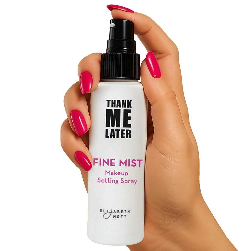 Elizabeth Mott Thank Me Later 3-in-1 Dewy Makeup Setting Spray - Hydrating & Long-Lasting Fine Mist with Niacinamide for Radiant, Glowy Skin - Lightweight, Oil-Free & Cruelty-Free Formula, 95 mL