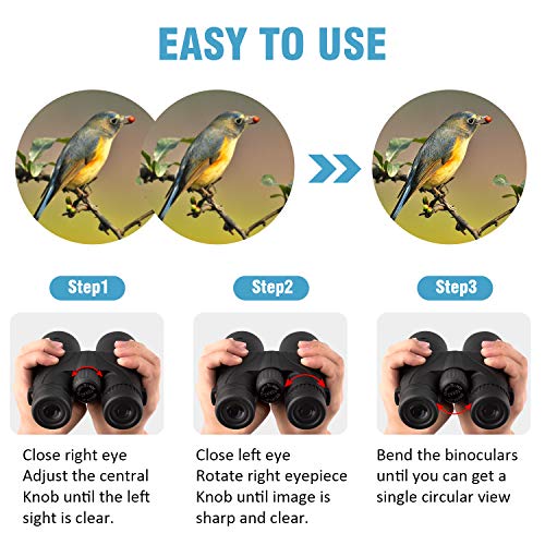 10x42 HD Binoculars for Bird Watching & Hunting - Lightweight BAK4 Prism