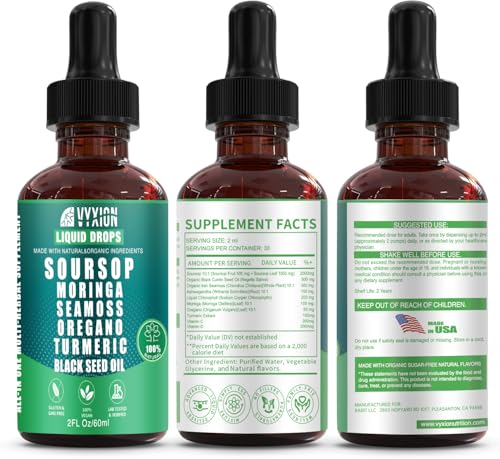 Soursop Bitters Liquid Drops 10-in-1 with Sea Moss & Turmeric