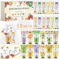 12-Pack Hand Cream & Lip Balm Gift Set - Bulk Party Favors for Women