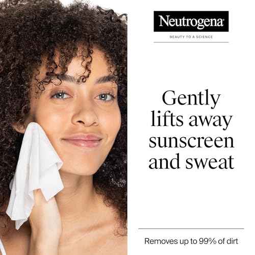 Neutrogena Gentle Facial Cleansing Wipes, Ultra-Soft Micellar Cleansing Wipes for Effortless Cleansing Made Gentle, Fragrance Free Face Wipes for Sensitive Skin, Hypoallergenic, 25 ct