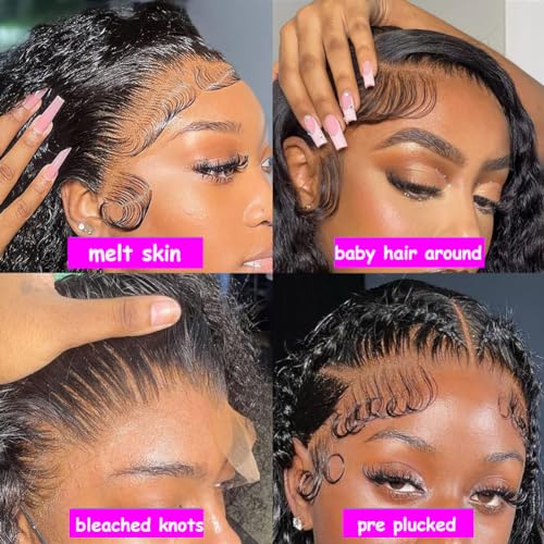 30 Inch Deep Wave Lace Front Wig 200 Density 13x4 HD