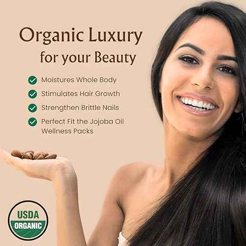 BodyJ4You Organic Jojoba Oil for Skin - USDA Organic 100% Pure Natural - Face Skin Gua Sha Facial Dermaplaning Hair Scalp Massage - Unrefined Cold Pressed Hexane Free - Base Carrier Wax - 1 Fl Oz