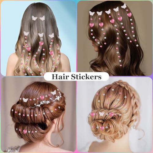 Self-Adhesive Face Gems Rhinestones Stickers - 6 Sheets