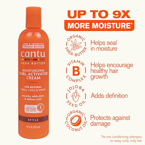 Cantu Curl Activator Cream with Shea Butter, 12 fl oz - Pack of 2