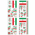 40 Pcs Iran Flag Temporary Tattoos, Waterproof Face Stickers