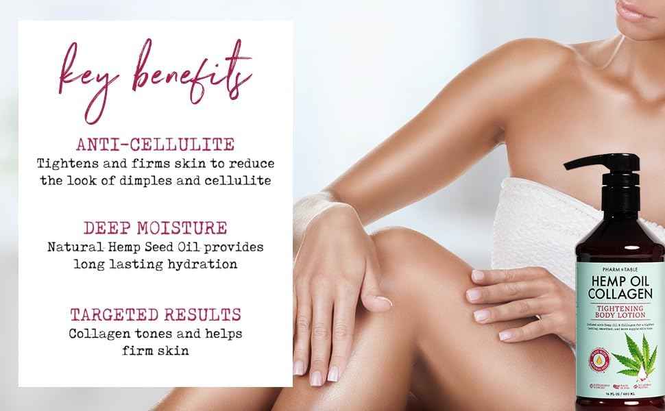 PHARM TO TABLE Hemp Oil Collagen Tightening Body Lotion 480ml