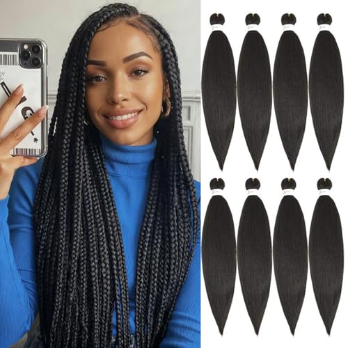 Pre-Stretched Braiding Hair 26 Inch 8 Pack Yaki Crochet
